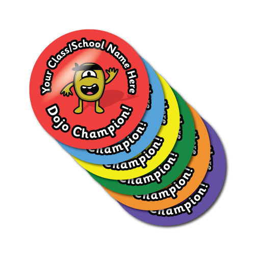 Personalised Dojo Champion Stickers