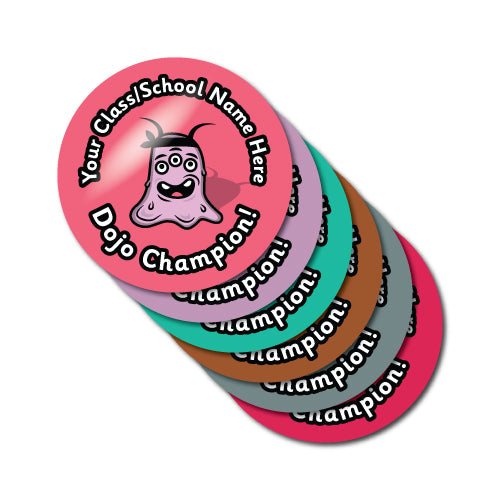 Personalised Dojo Champion Stickers by School Badges UK