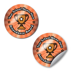 Personalised Attendance Award Stickers by School Badges UK