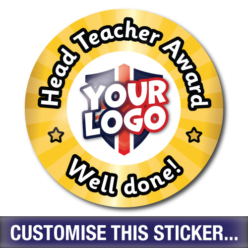 Personalised Head Teacher Award Stickers by School Badges UK