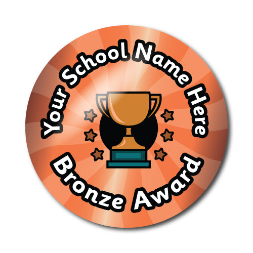 Personalised Bronze Award Stickers