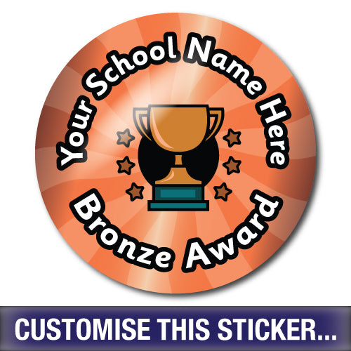 Personalised Bronze Award Stickers by School Badges UK