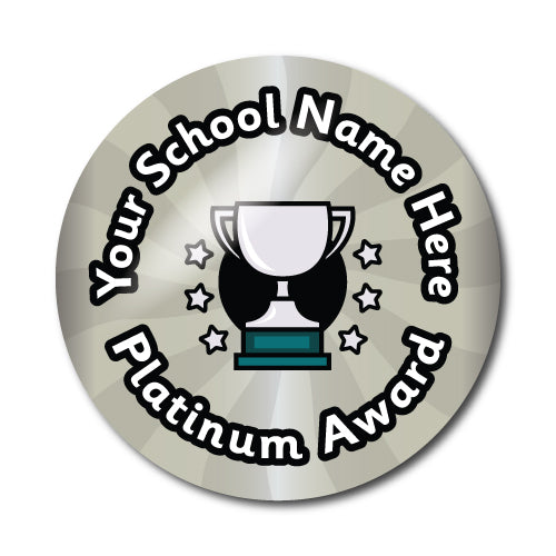 Personalised Platinum Award Stickers