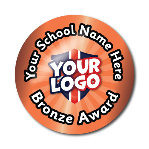 Personalised Bronze Award Custom Logo Stickers
