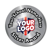 Personalised Silver Award Custom Logo Stickers