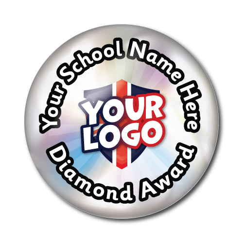 Personalised Diamond Award Custom Logo Stickers