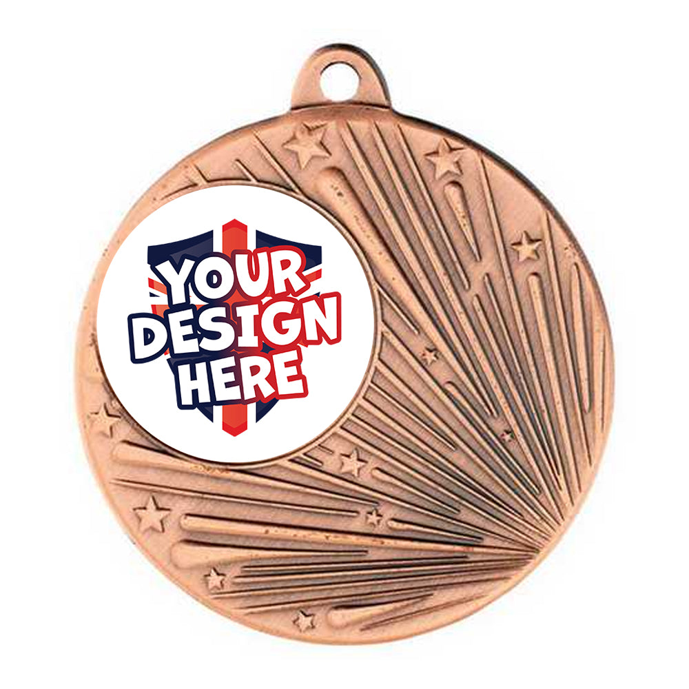 Custom Shooting Star Bronze Medal