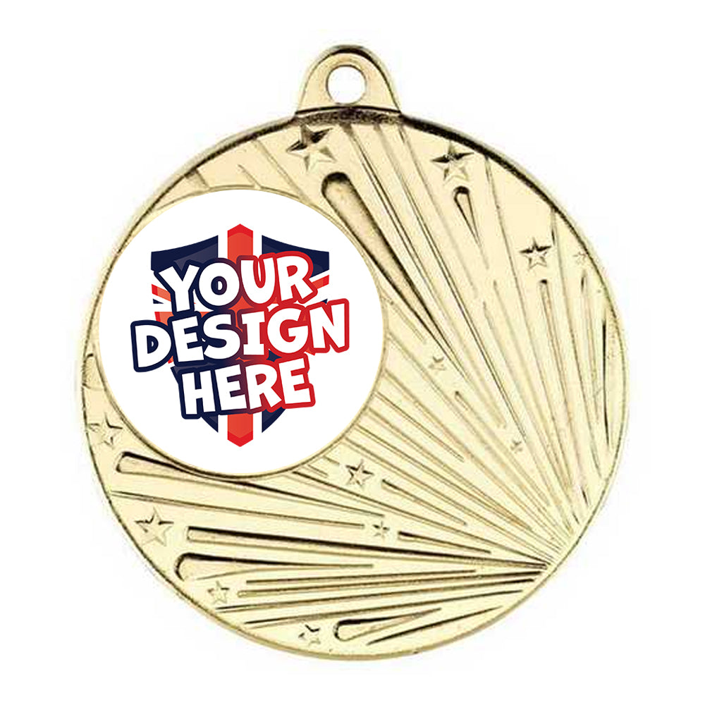 Custom Shooting Star Gold Medal
