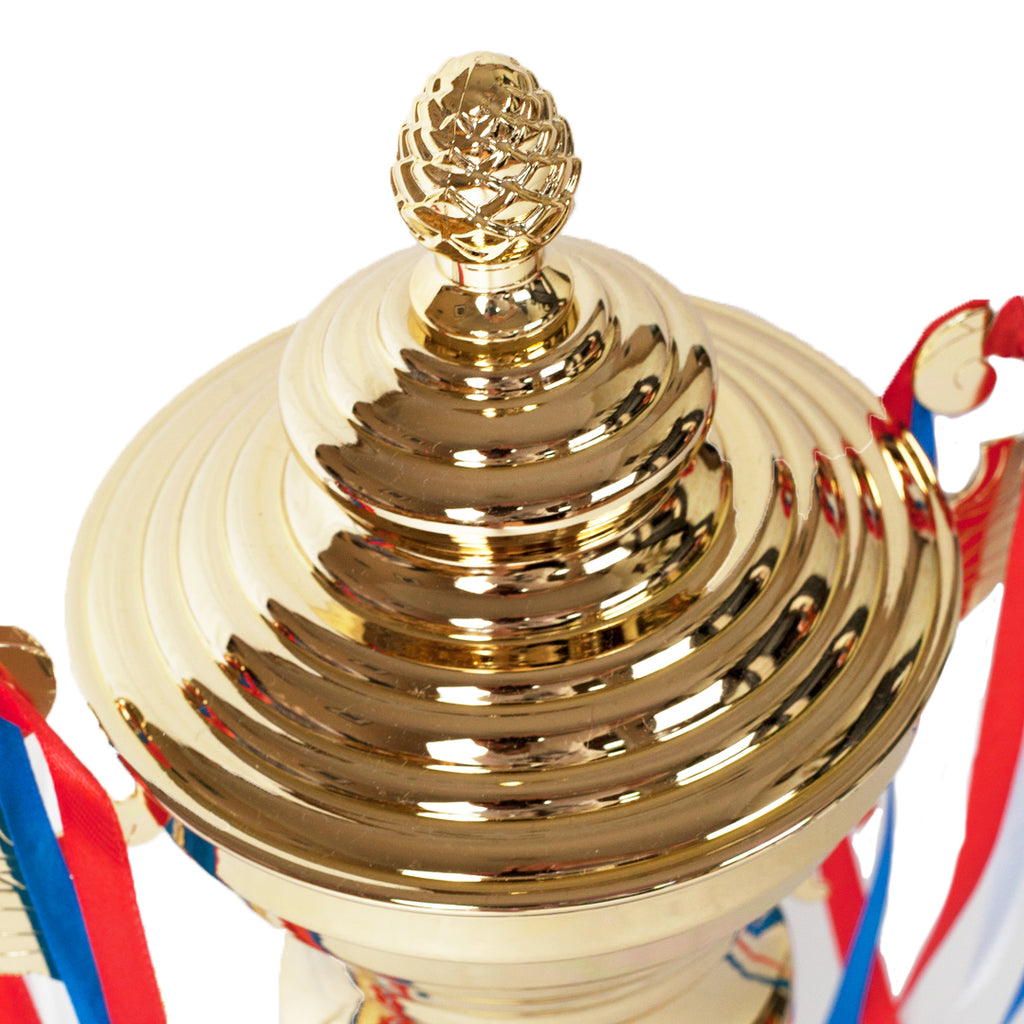 Sovereign Crest Cup Gold Trophy Zoomed by School Badges UK