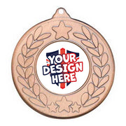 Custom Star & Wreath Bronze Medal