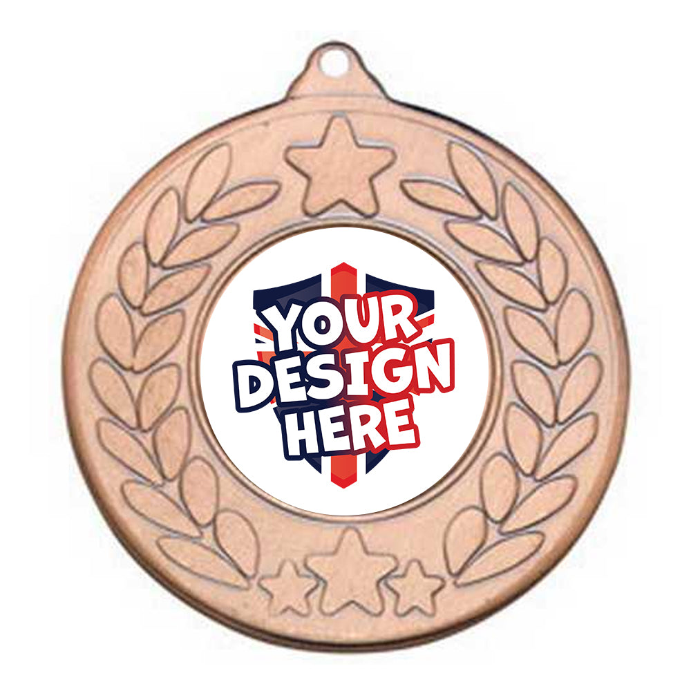 Custom Star & Wreath Bronze Medal
