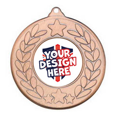 Custom Star & Wreath Bronze Medal