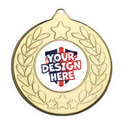 Custom Star & Wreath Gold Medal