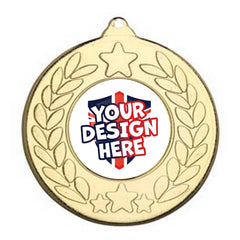 Custom Star & Wreath Gold Medal
