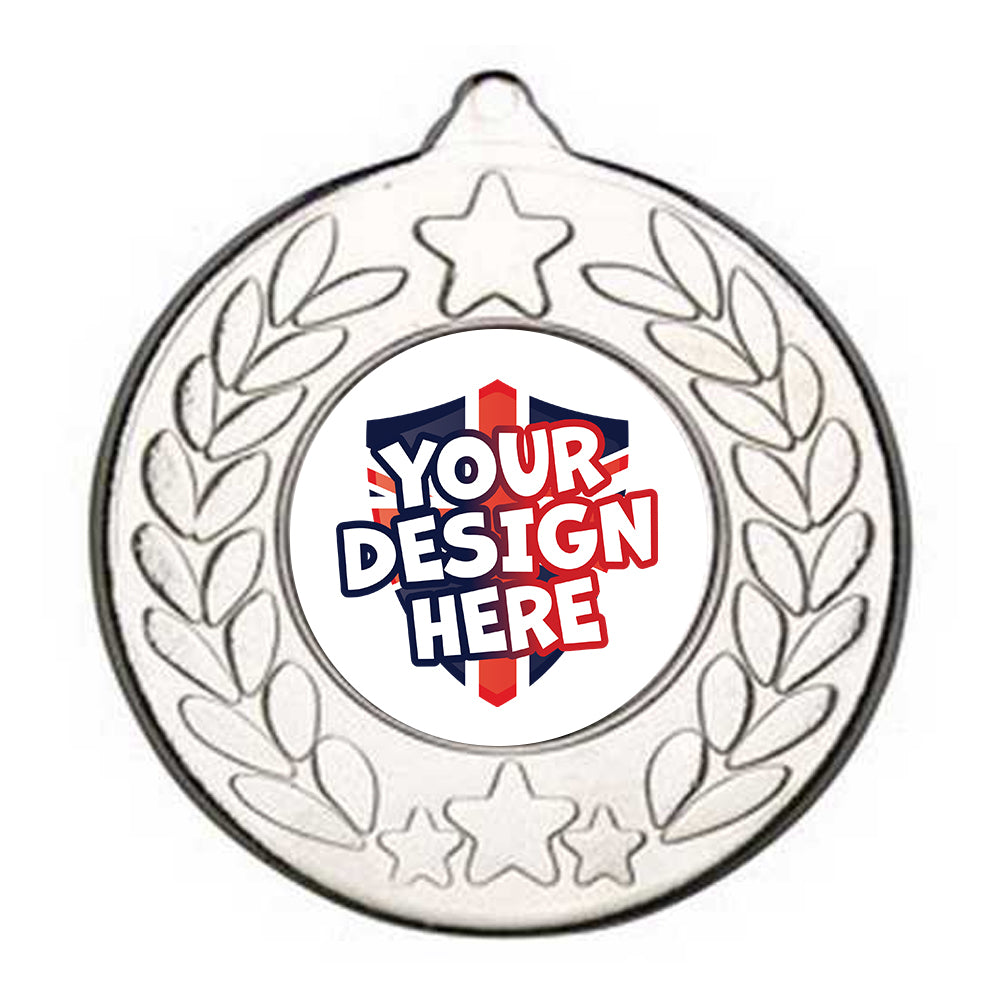 Custom Star & Wreath Silver Medal