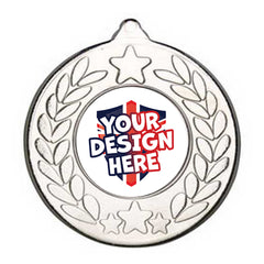 Custom Star & Wreath Silver Medal