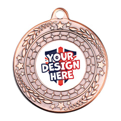Custom Stars And Leaf Bronze Medal