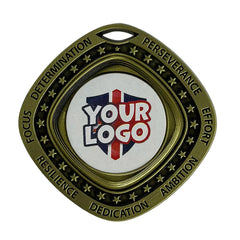 Custom Logo Medal Gold - School Badges UK