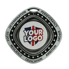 Custom Logo Medal Silver - School Badges UK