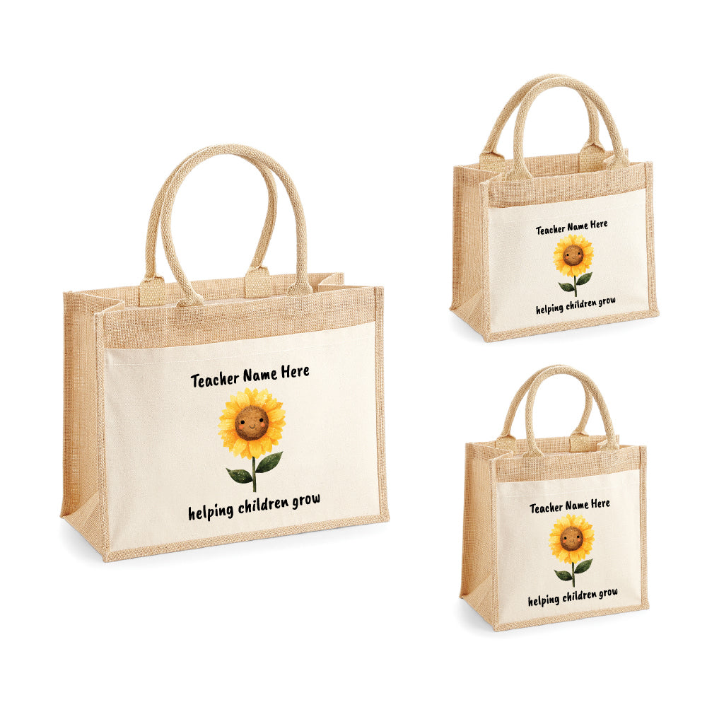Personalised Helping Children Grow Tote Bag - School Badges UK