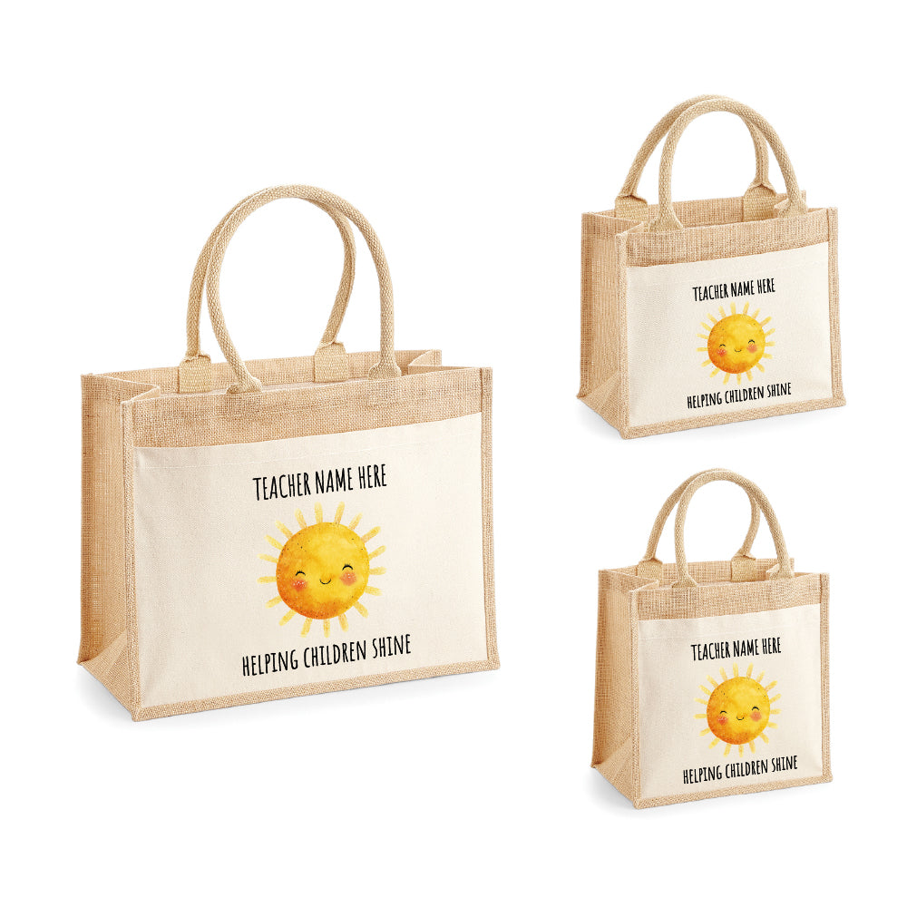 Personalised Helping Children Shine Tote Bag - School Badges UK