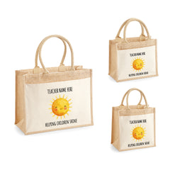 Personalised Helping Children Shine Tote Bag - School Badges UK
