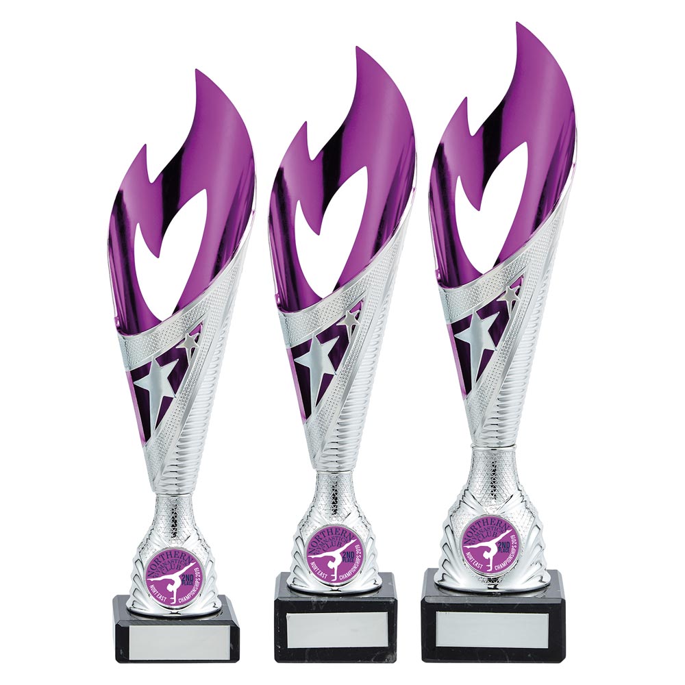 Inferno Star Purple & Silver Trophy