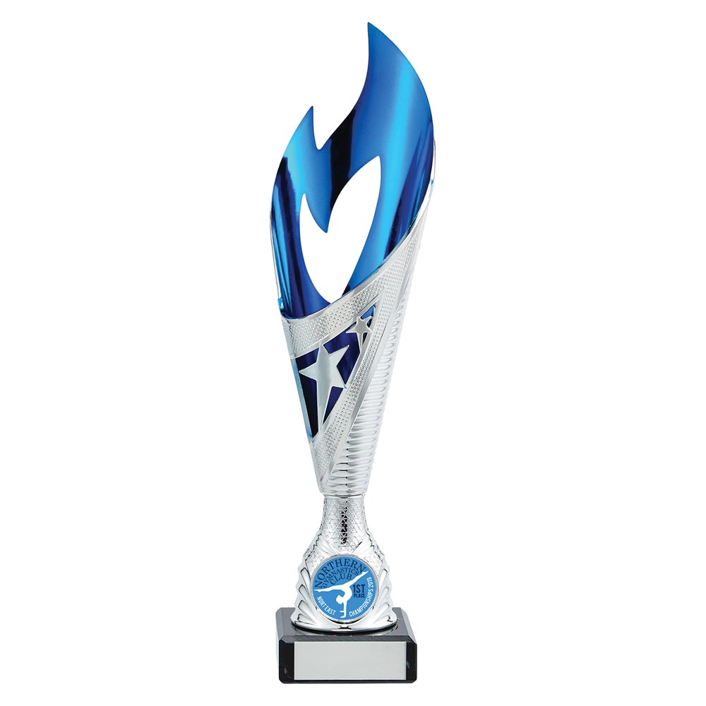 Inferno Star Blue & Silver Trophy