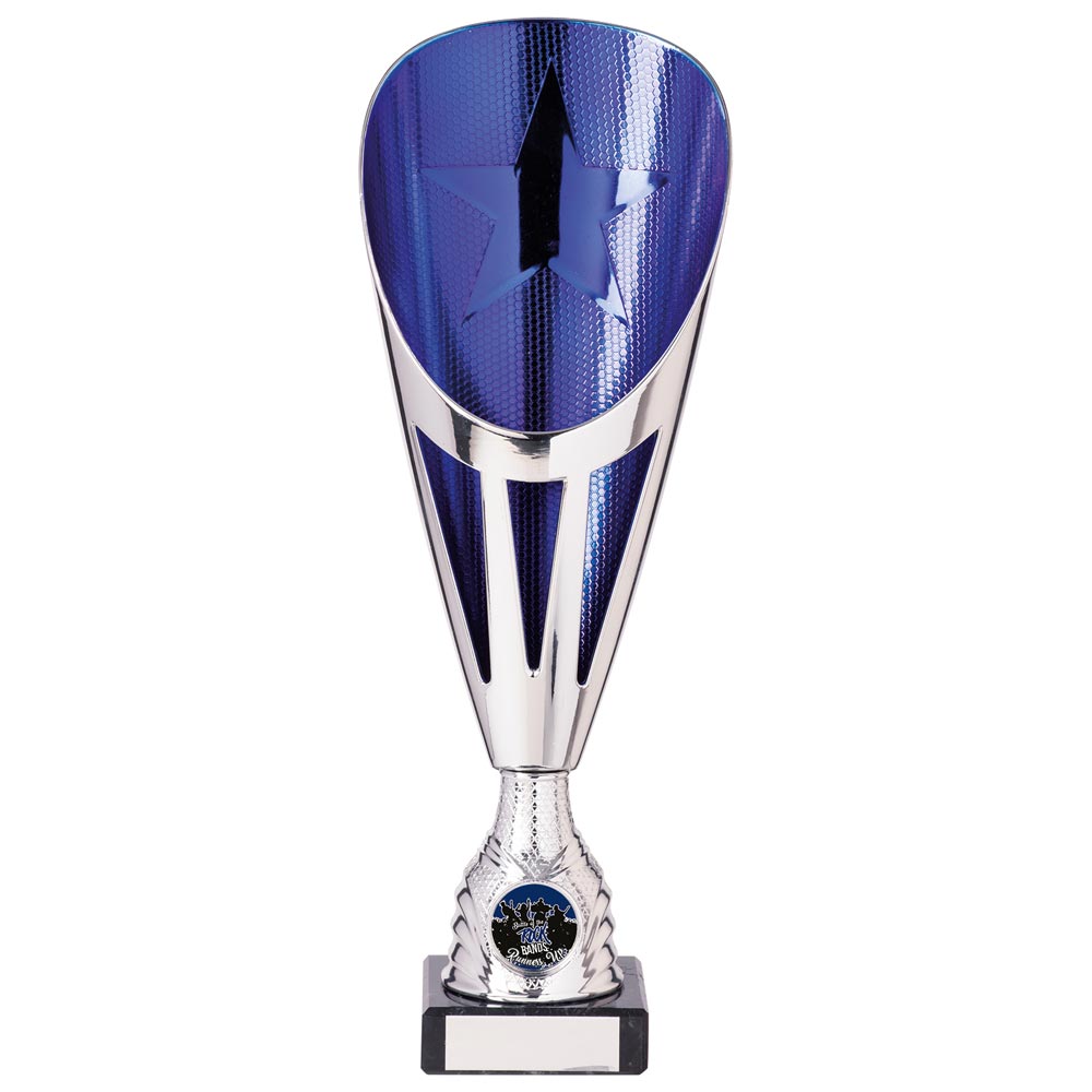 Rising Stars Deluxe Blue & Silver Trophy