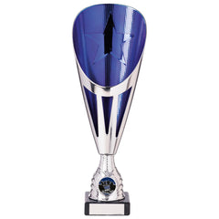 Rising Stars Deluxe Blue & Silver Trophy