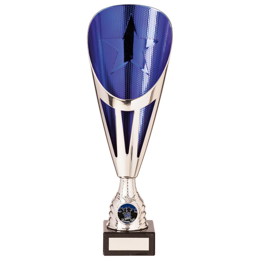 Rising Stars Deluxe Blue & Silver Trophy – 315mm