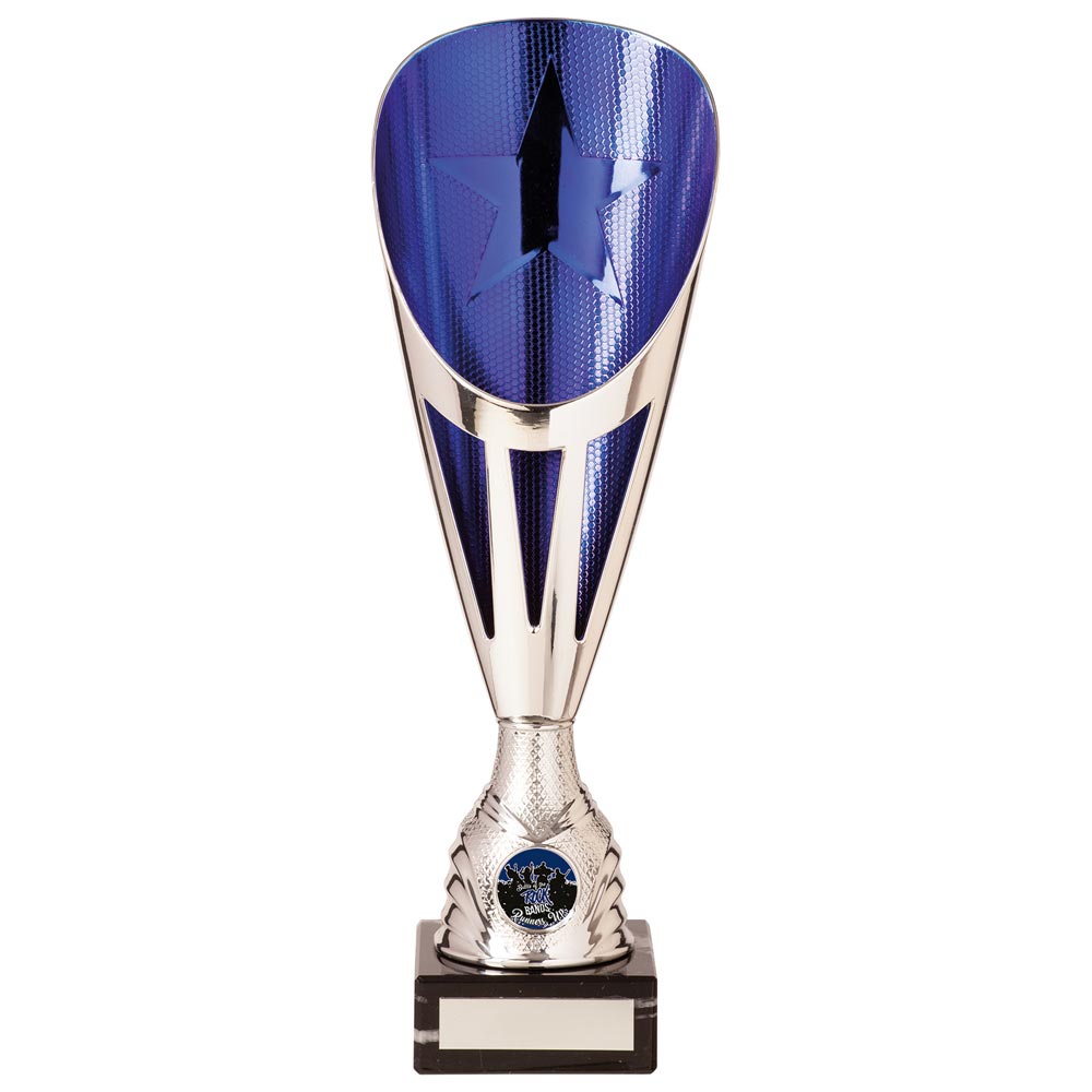 Rising Stars Deluxe Blue & Silver Trophy – 325mm
