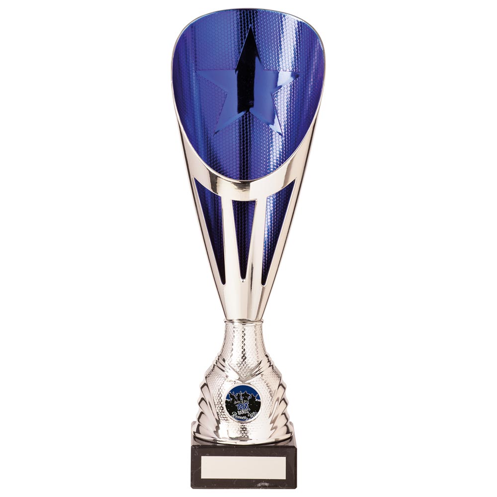 Rising Stars Deluxe Blue & Silver Trophy – 335mm