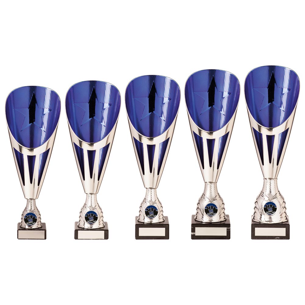 Rising Stars Deluxe Blue & Silver Trophy