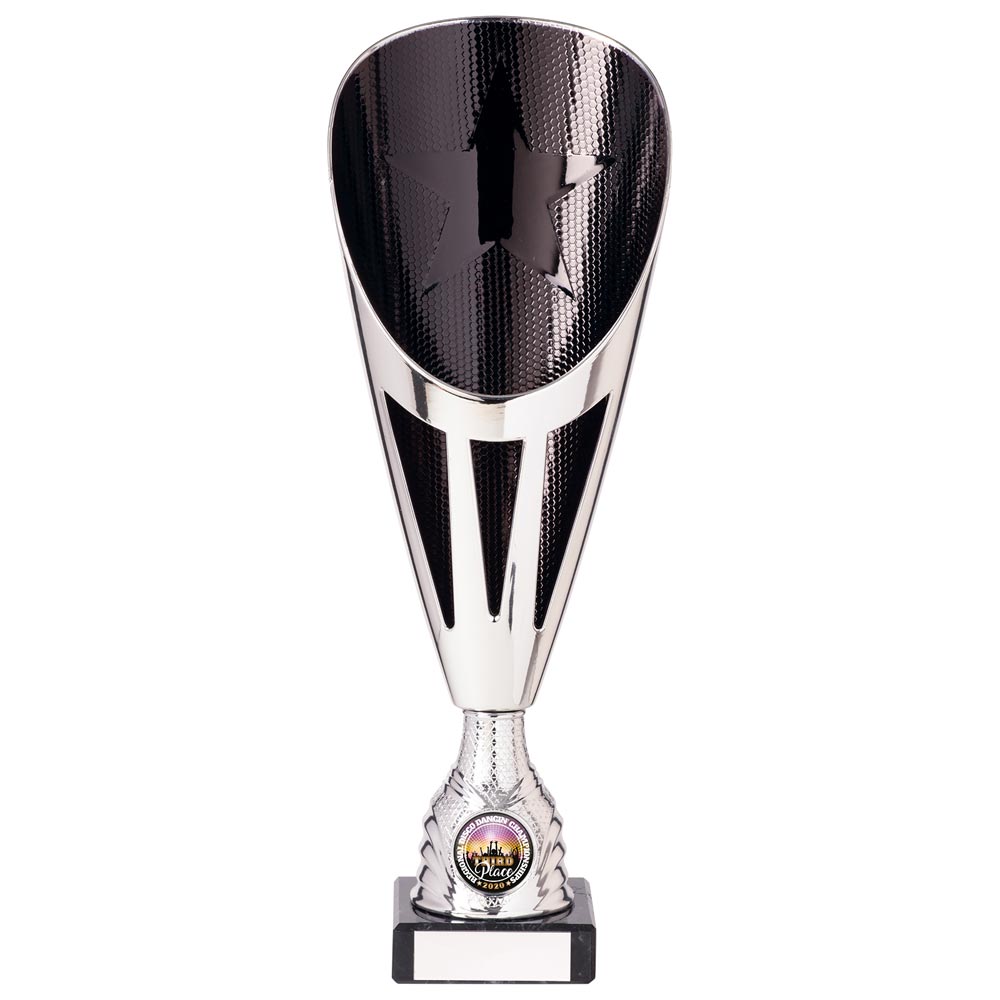Rising Stars Deluxe Black & Silver Trophy – 305mm