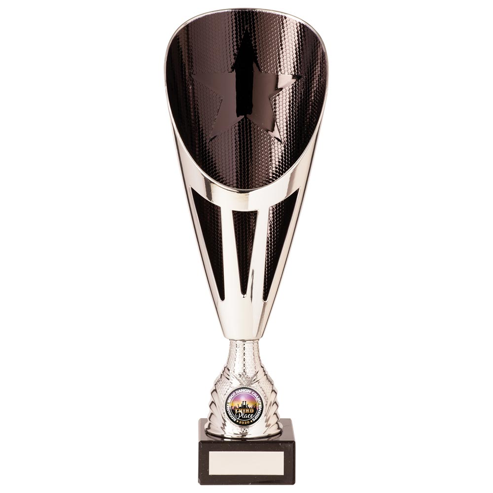 Rising Stars Deluxe Black & Silver Trophy – 315mm