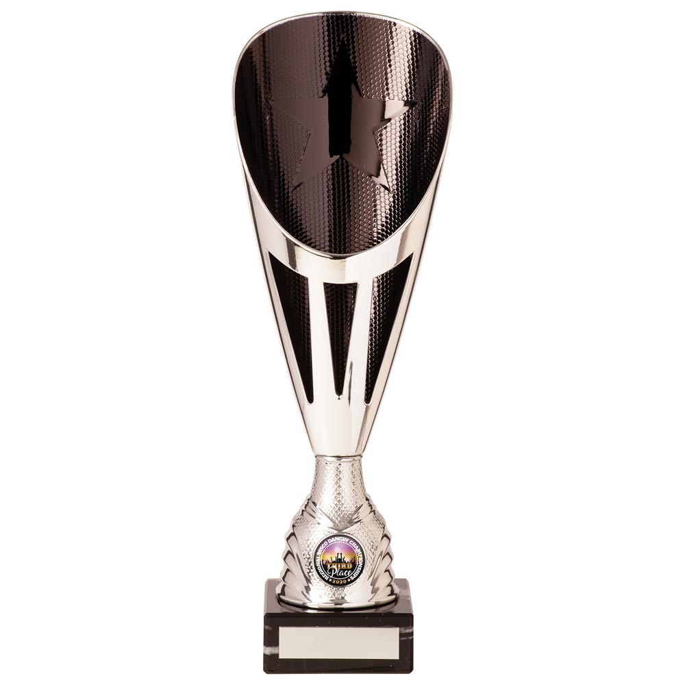Rising Stars Deluxe Black & Silver Trophy – 325mm