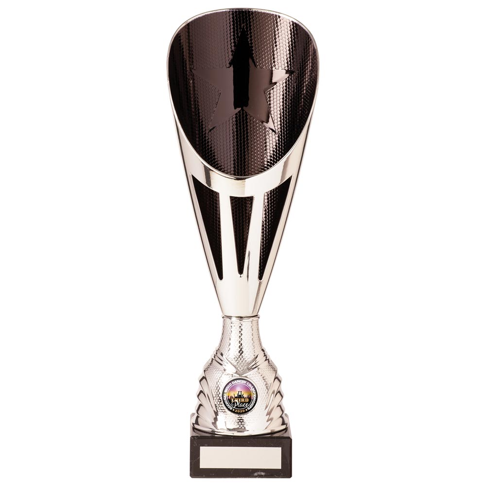 Rising Stars Deluxe Black & Silver Trophy – 335mm
