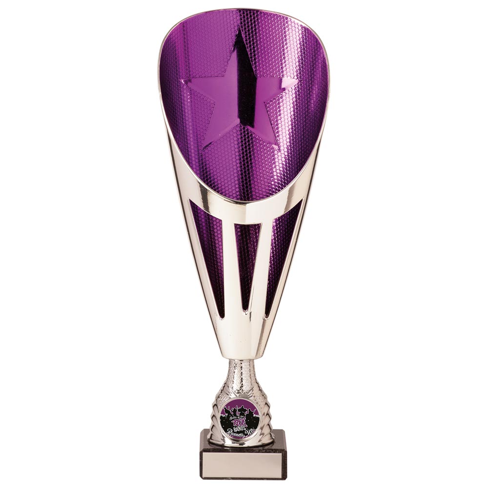Rising Stars Deluxe Purple & Silver Trophy