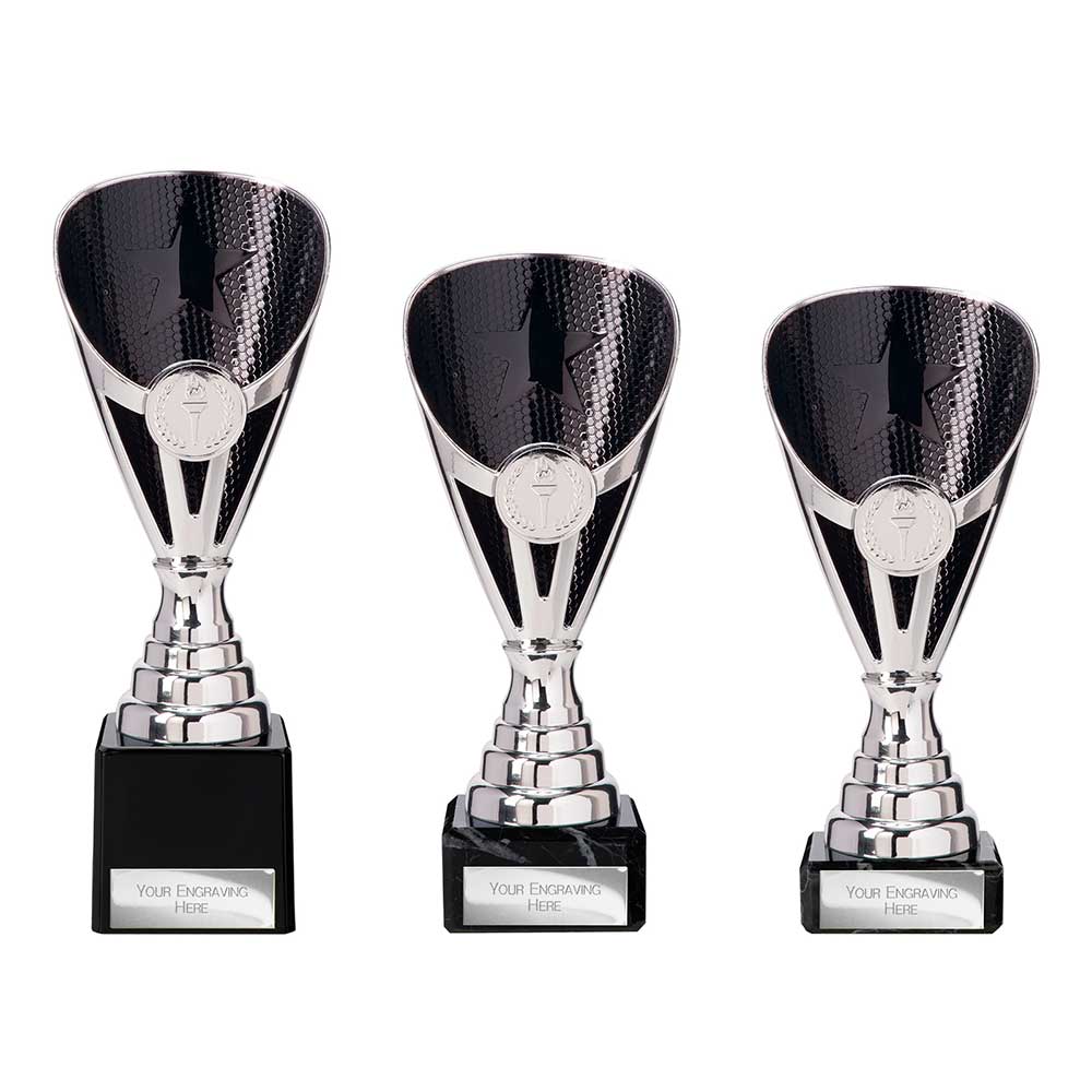 Rising Stars Premium Black & Silver Trophy