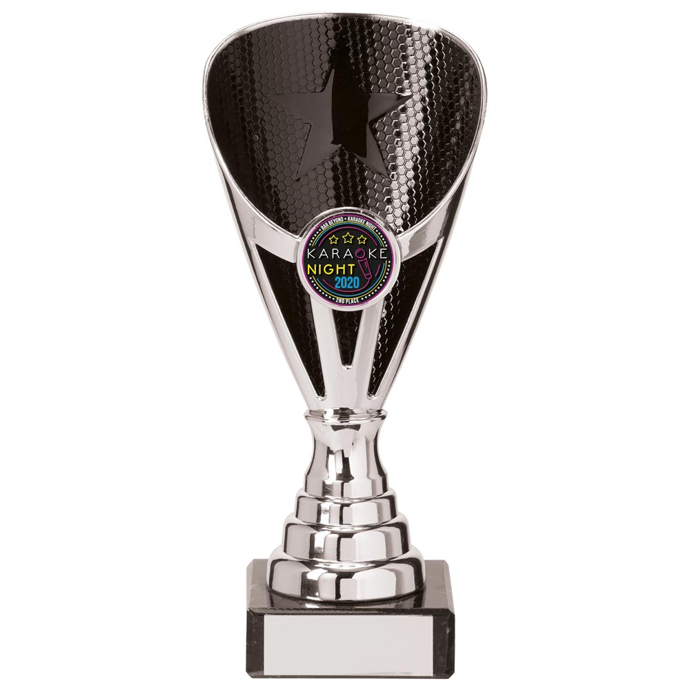 Rising Stars Premium Black & Silver Trophy – 175mm