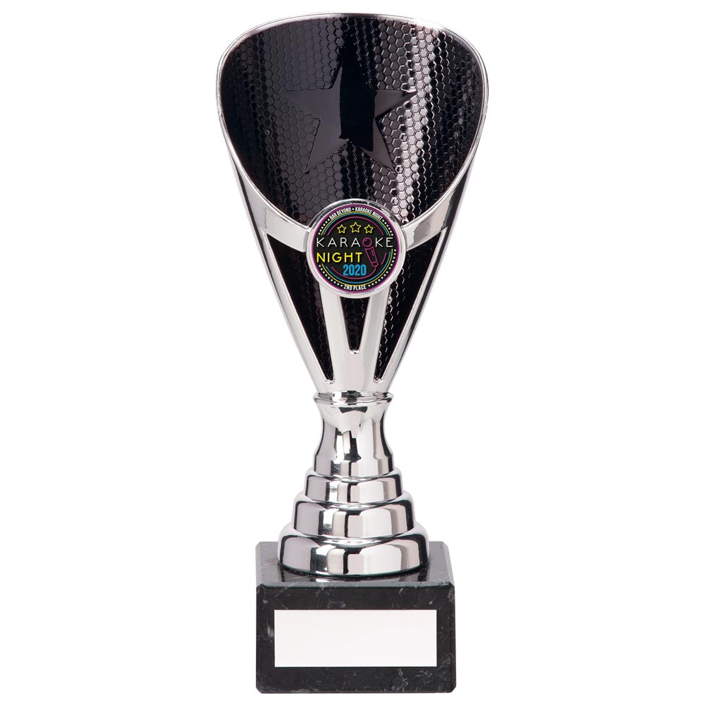 Rising Stars Premium Black & Silver Trophy – 185mm