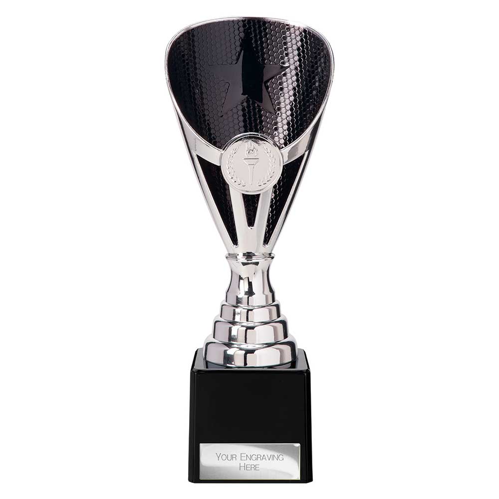 Rising Stars Premium Black & Silver Trophy – 205mm