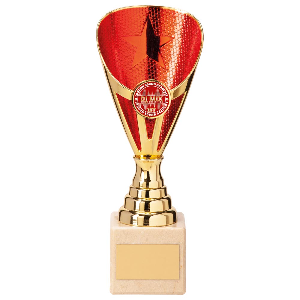 Rising Stars Premium Gold & Red Trophy