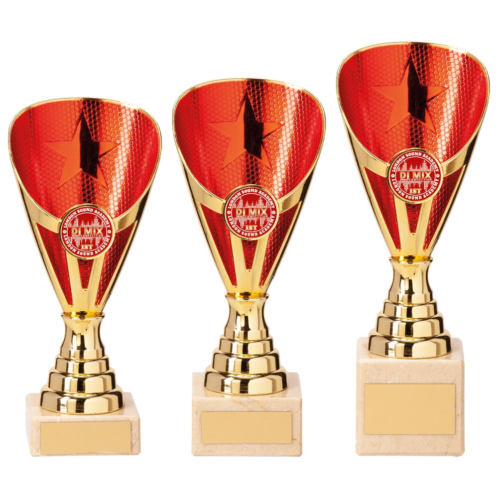 Rising Stars Premium Gold & Red Trophy