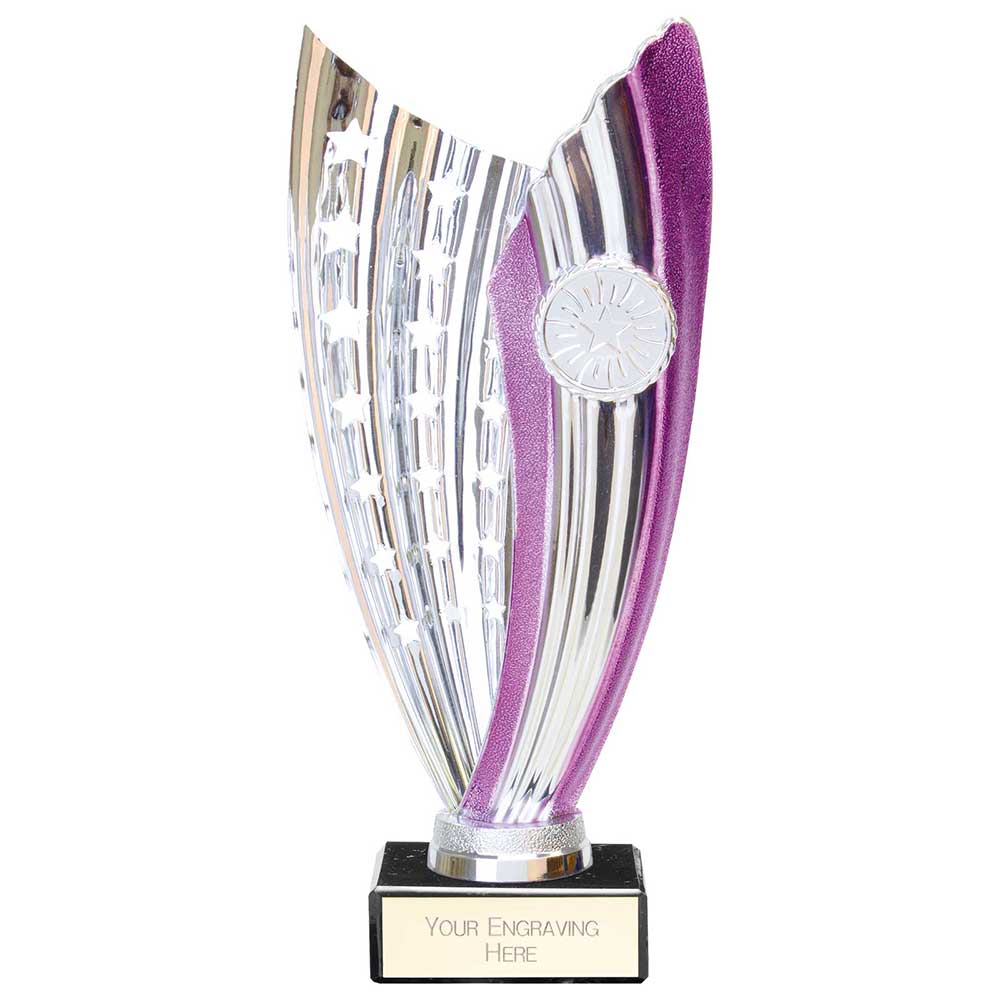 Glamstar Legend Purple & Silver Trophy – 210mm
