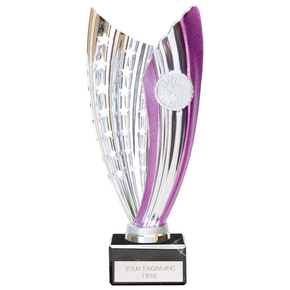 Glamstar Legend Purple & Silver Trophy – 220mm