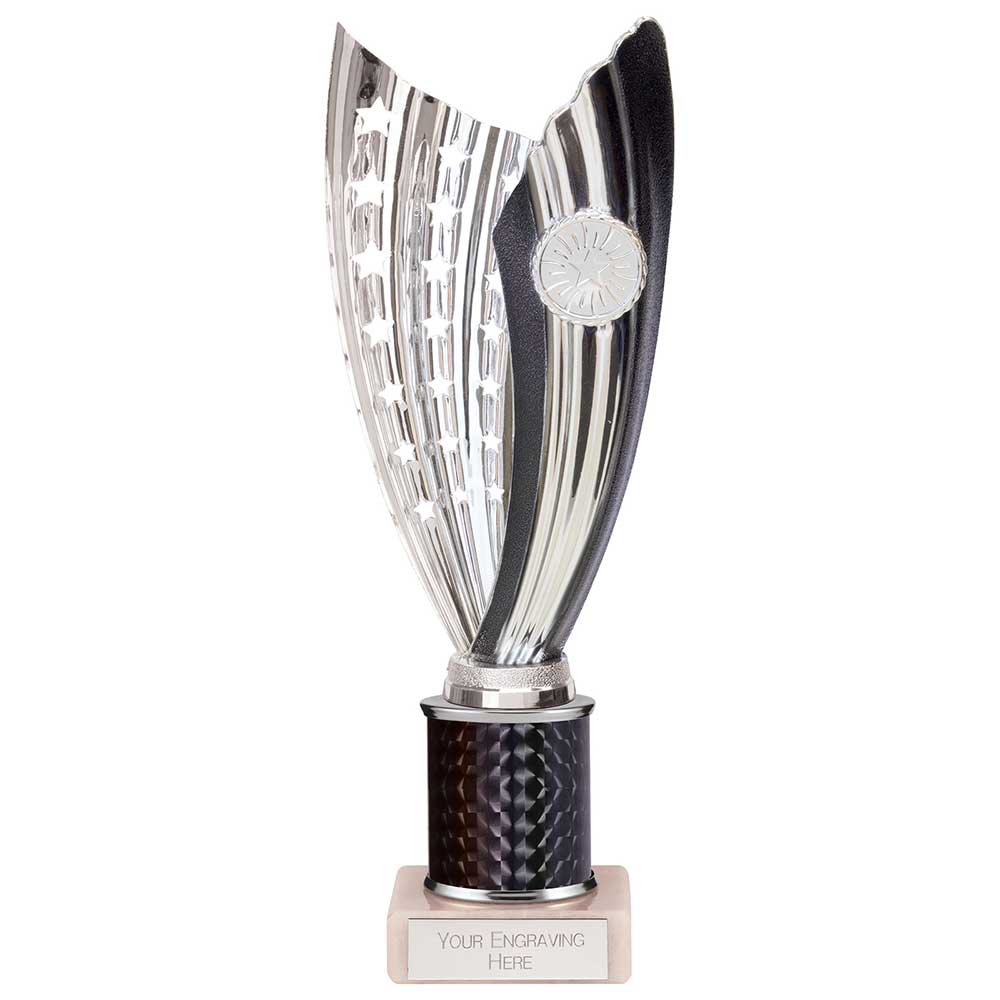 Glamstar Black & Silver Tube Trophy – 240mm