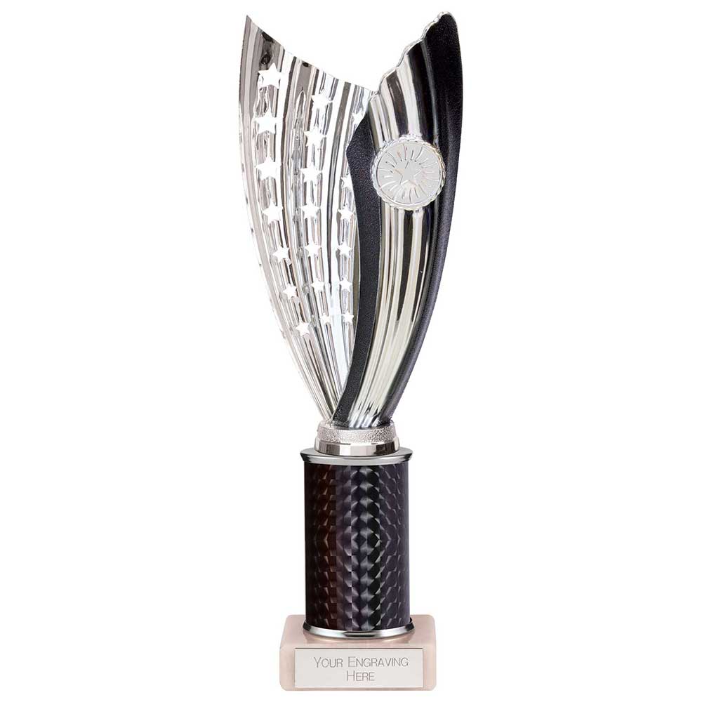 Glamstar Black & Silver Tube Trophy – 290mm