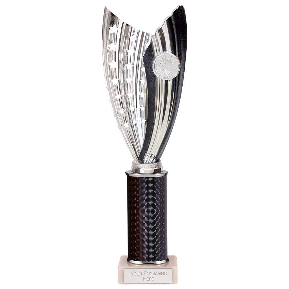 Glamstar Black & Silver Tube Trophy – 315mm